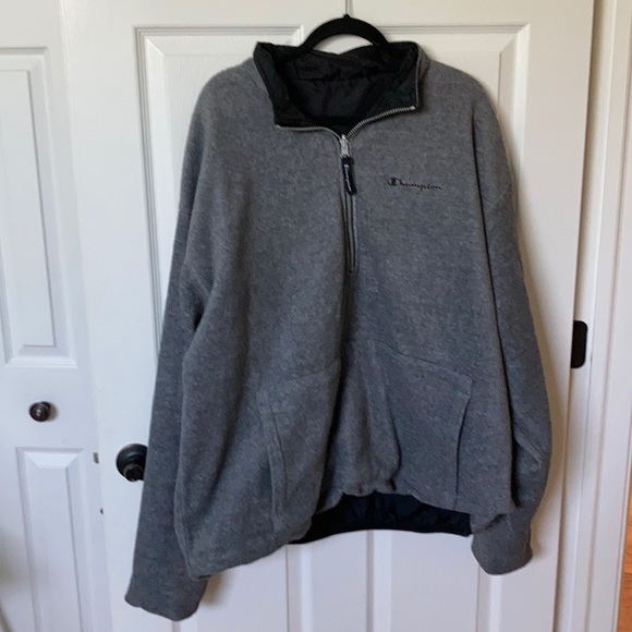 Men’s champion gray and black reversible sweater - Picture 3 of 4